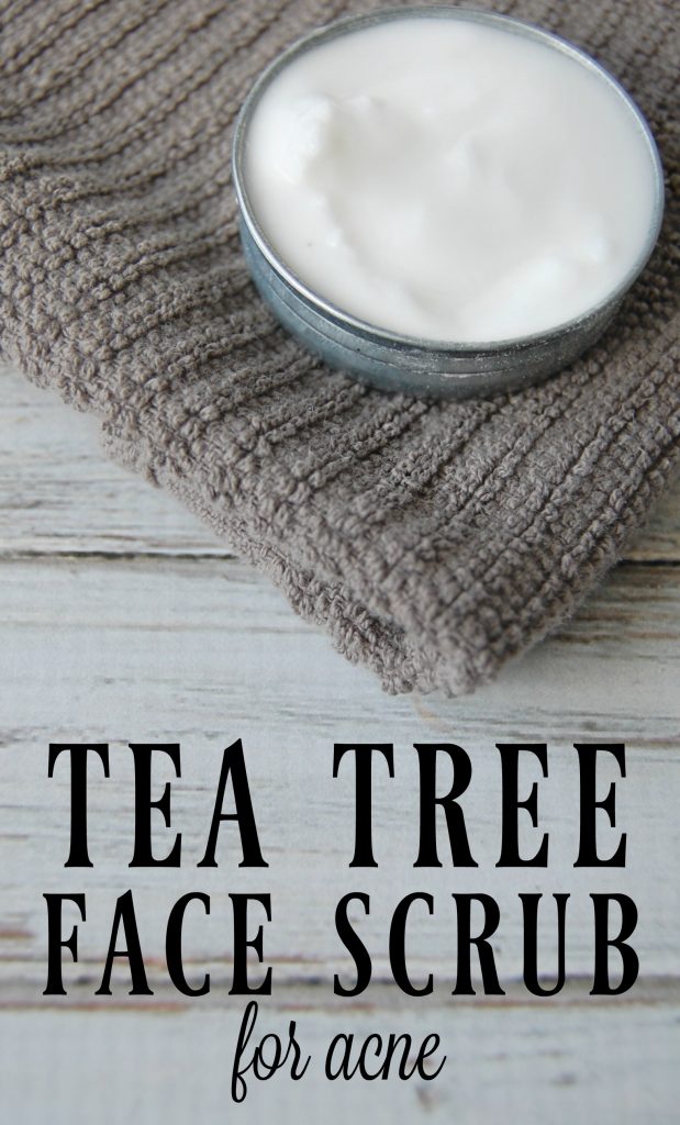 Not only will this tea tree face scrub exfoliate your skin but it's acne busting!