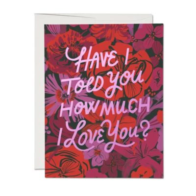 I Love You Florals Redcap Cards Greeting Card